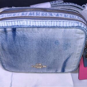 Coach Loved Denim Large Carey Crossbody Bag